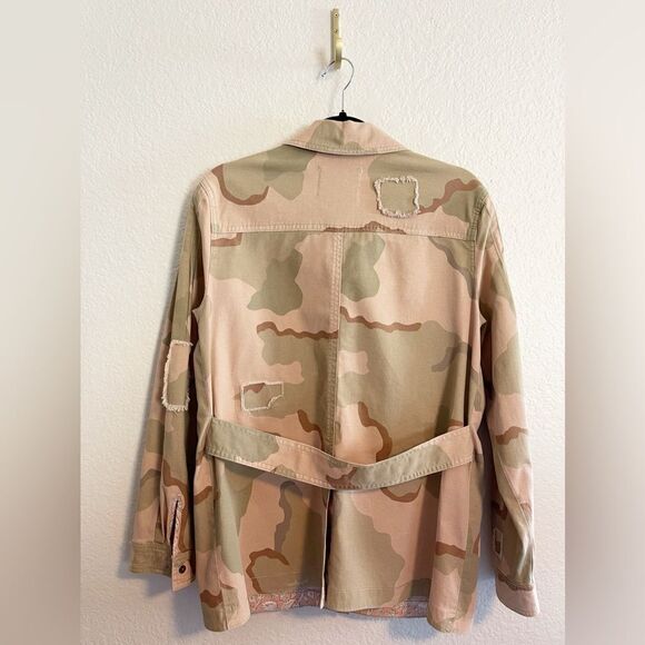ANTHROPOLOGIE Lida Pink Camo Utility Jacket - Small - Picture 4 of 11